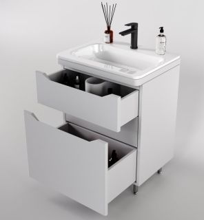 Тумба под раковину Style Line Марелла 70 Люкс Plus СС-00002398 белый матовый